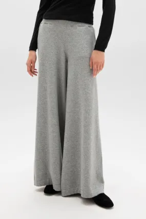 Wide Leg Cashmere Trousers