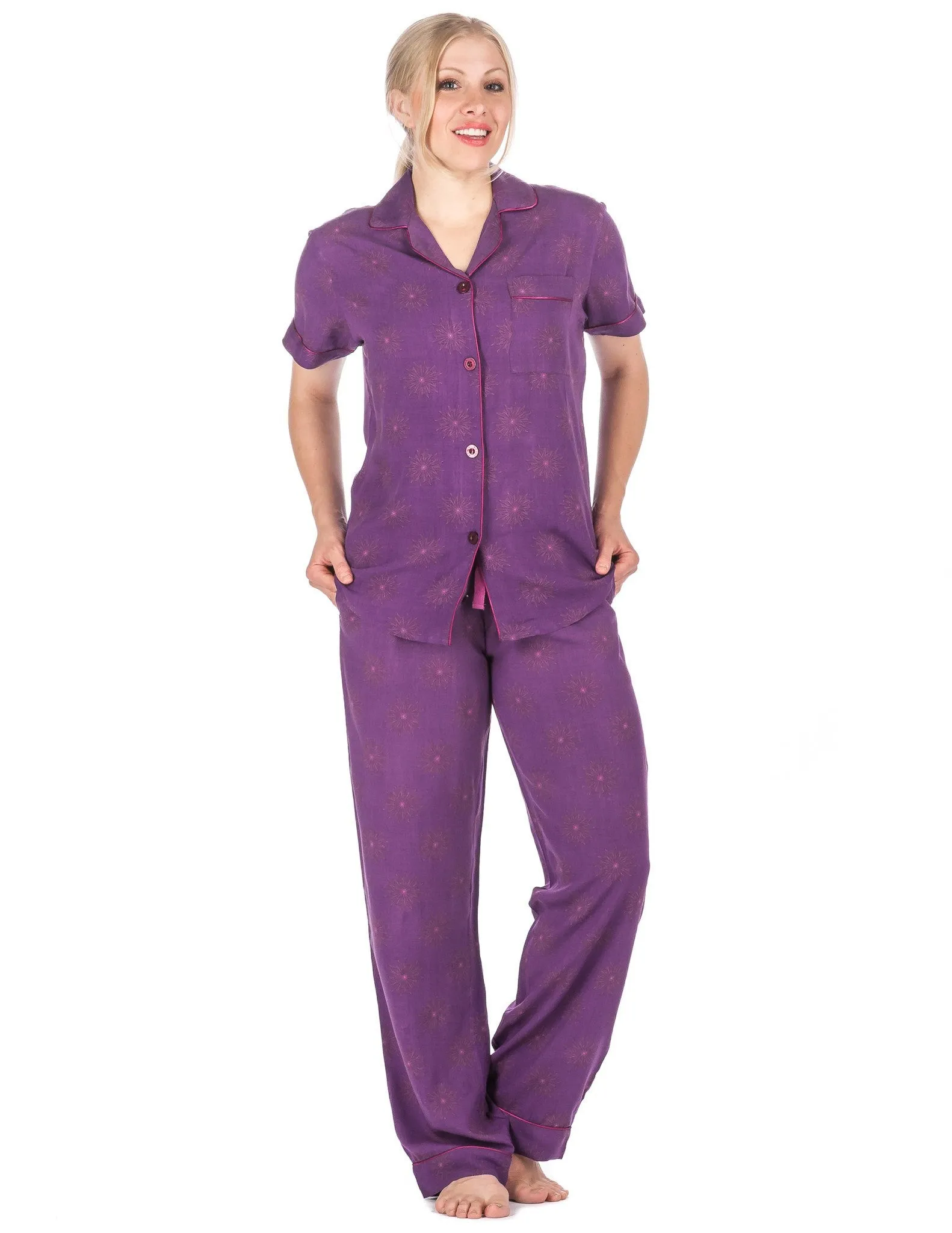 Women's Cool Breeze Woven Short Sleeve Pajama Set